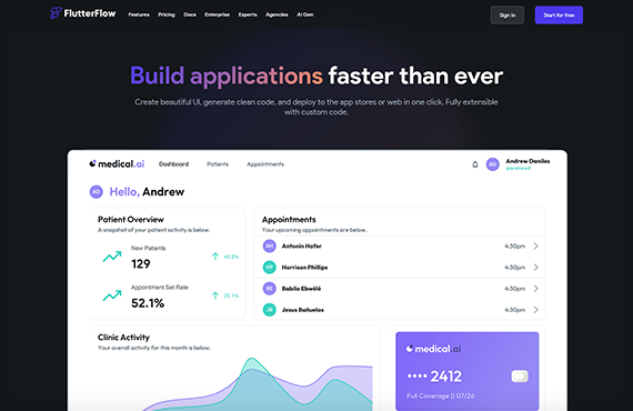 FlutterFlow app development